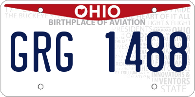 OH license plate GRG1488