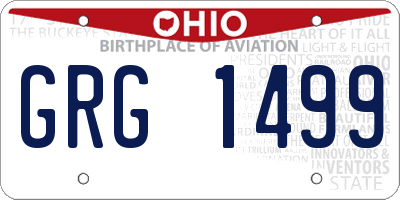 OH license plate GRG1499
