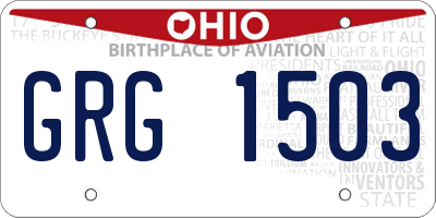 OH license plate GRG1503