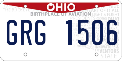 OH license plate GRG1506