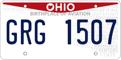 OH license plate GRG1507