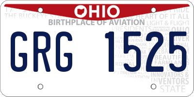 OH license plate GRG1525