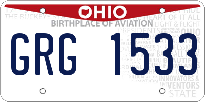 OH license plate GRG1533