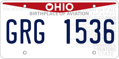 OH license plate GRG1536