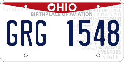 OH license plate GRG1548