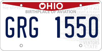 OH license plate GRG1550