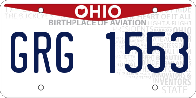 OH license plate GRG1553