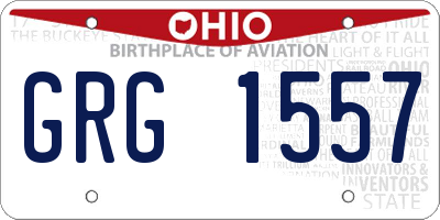 OH license plate GRG1557