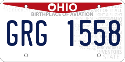 OH license plate GRG1558