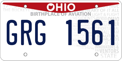 OH license plate GRG1561