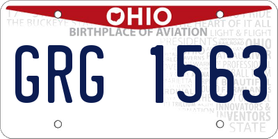 OH license plate GRG1563