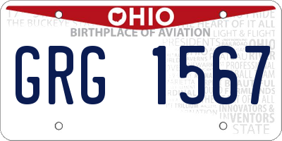 OH license plate GRG1567