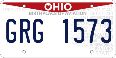 OH license plate GRG1573