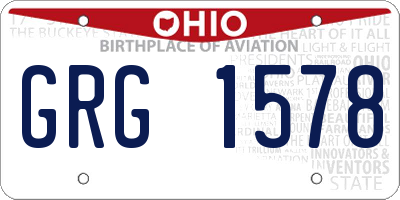 OH license plate GRG1578