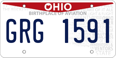 OH license plate GRG1591