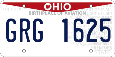 OH license plate GRG1625
