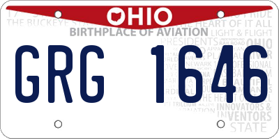 OH license plate GRG1646