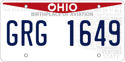 OH license plate GRG1649