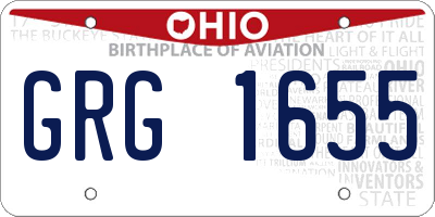 OH license plate GRG1655