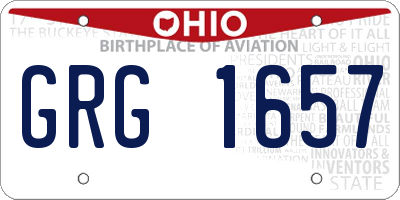 OH license plate GRG1657