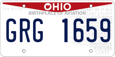 OH license plate GRG1659