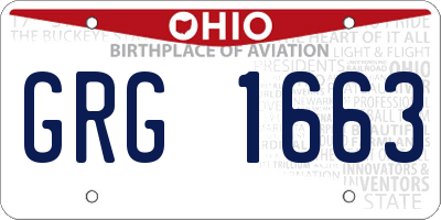 OH license plate GRG1663