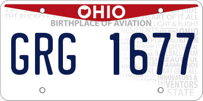 OH license plate GRG1677