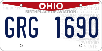 OH license plate GRG1690