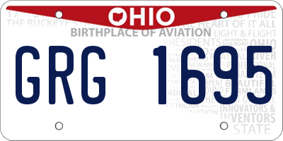 OH license plate GRG1695