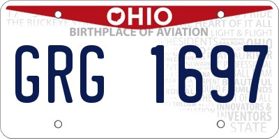 OH license plate GRG1697