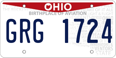 OH license plate GRG1724