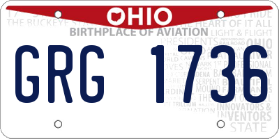 OH license plate GRG1736