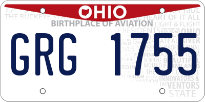 OH license plate GRG1755