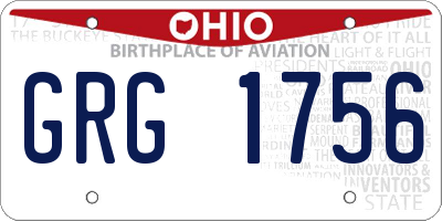 OH license plate GRG1756