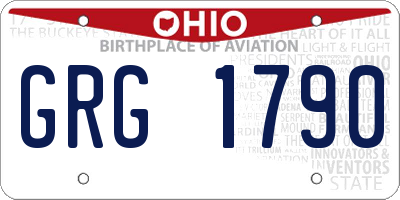 OH license plate GRG1790