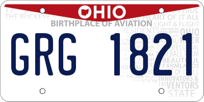 OH license plate GRG1821