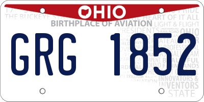 OH license plate GRG1852