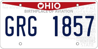 OH license plate GRG1857