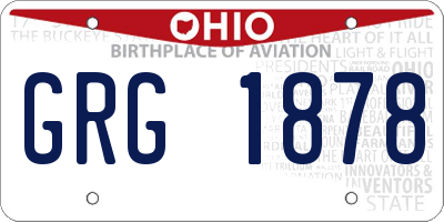 OH license plate GRG1878