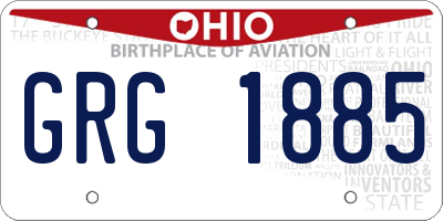 OH license plate GRG1885