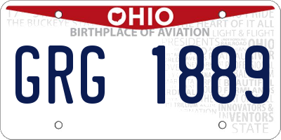 OH license plate GRG1889