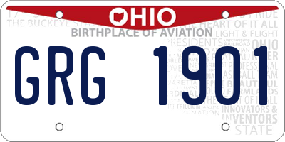 OH license plate GRG1901