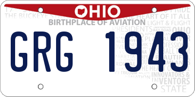 OH license plate GRG1943