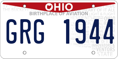 OH license plate GRG1944