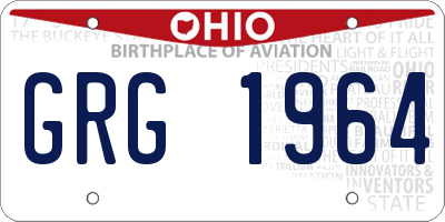 OH license plate GRG1964