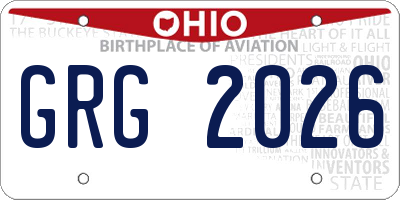 OH license plate GRG2026