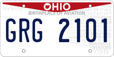 OH license plate GRG2101