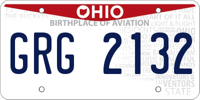 OH license plate GRG2132