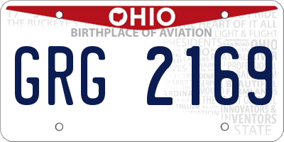 OH license plate GRG2169