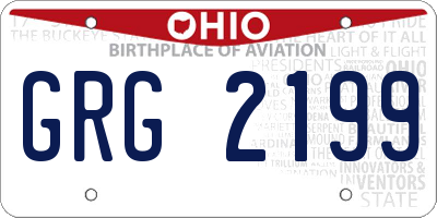 OH license plate GRG2199
